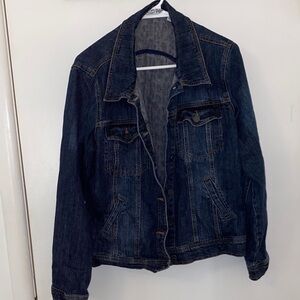 Classic Blue Denim Jacket Trendy Basic Jean Jacket